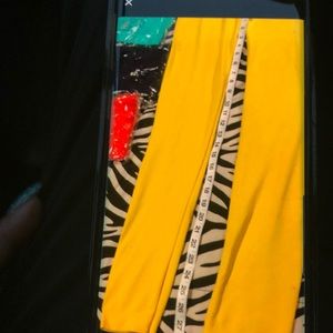 MOVING SALE NO HAGGLING WOMEN AURA VIA YELLOW FREE SIZE LONG LEGGING PANTS.